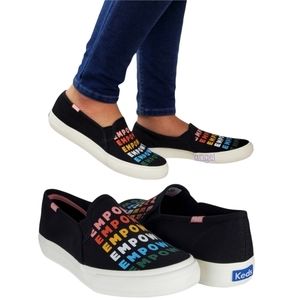 NWB Keds double decker empower graphic slip on sneakers comfort casual
